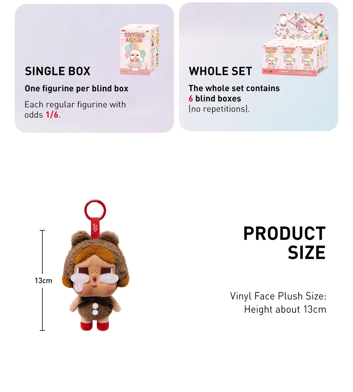 CRYBABY Crying Again Series - Vinyl Face Plush Blind Box