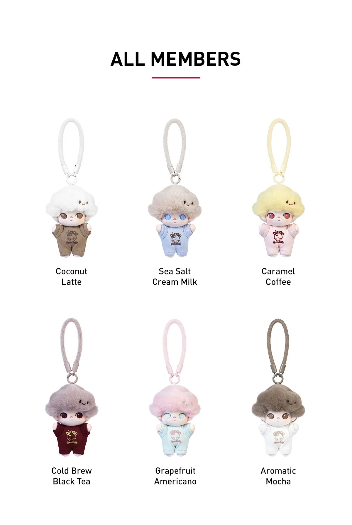 DIMOO Crush on Coffee Series - Plush Keychain Blind Box